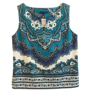 RSVP by Talbots Blue Paisley Top 8